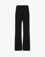 Pantaloni in maglia a zampa con bordi lurex