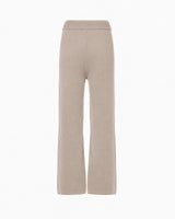Pantaloni in maglia a zampa con bordi lurex