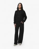 Maglia con cappuccio e bordi lurex
