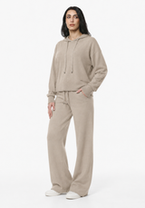 Pantaloni in maglia a zampa con bordi lurex