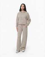 Maglia con cappuccio e bordi lurex