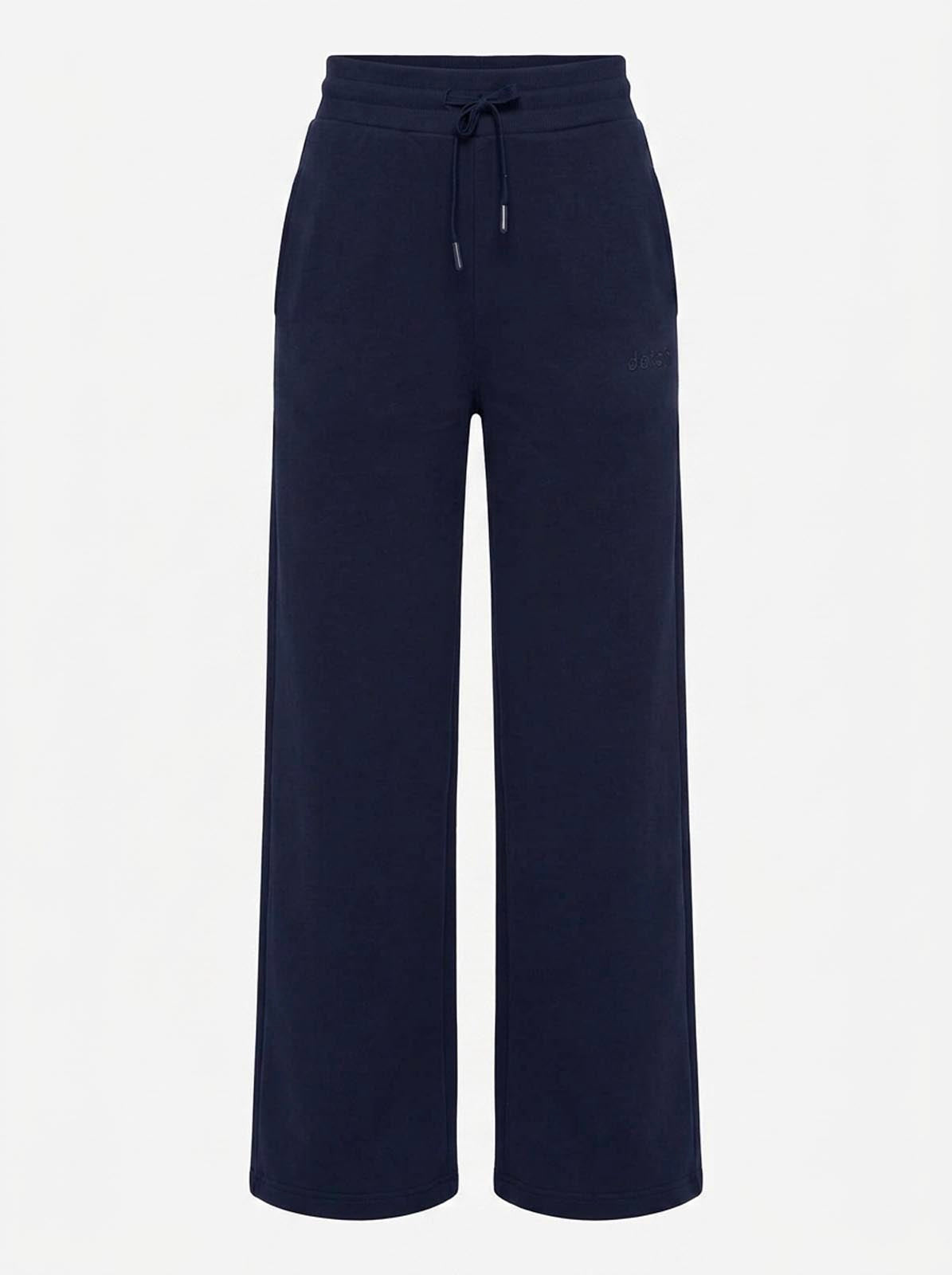 Pantalone felpa a gamba larga