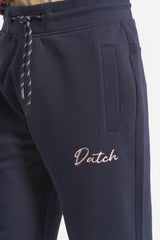 Pantaloni in felpa con ricamo su gamba