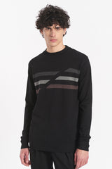 Maglia con lupetto a costine "Colour Block"