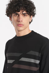 Maglia con lupetto a costine "Colour Block"