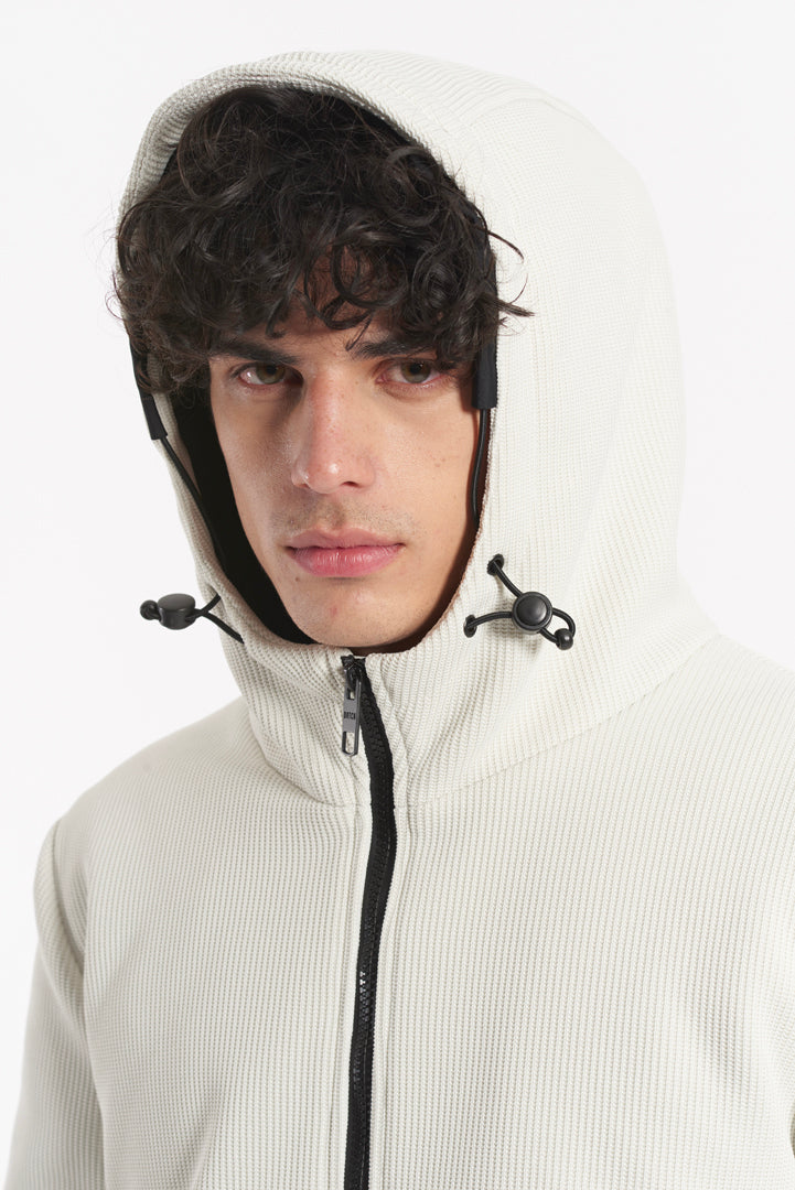 Giacca tecnica con zip e cappuccio