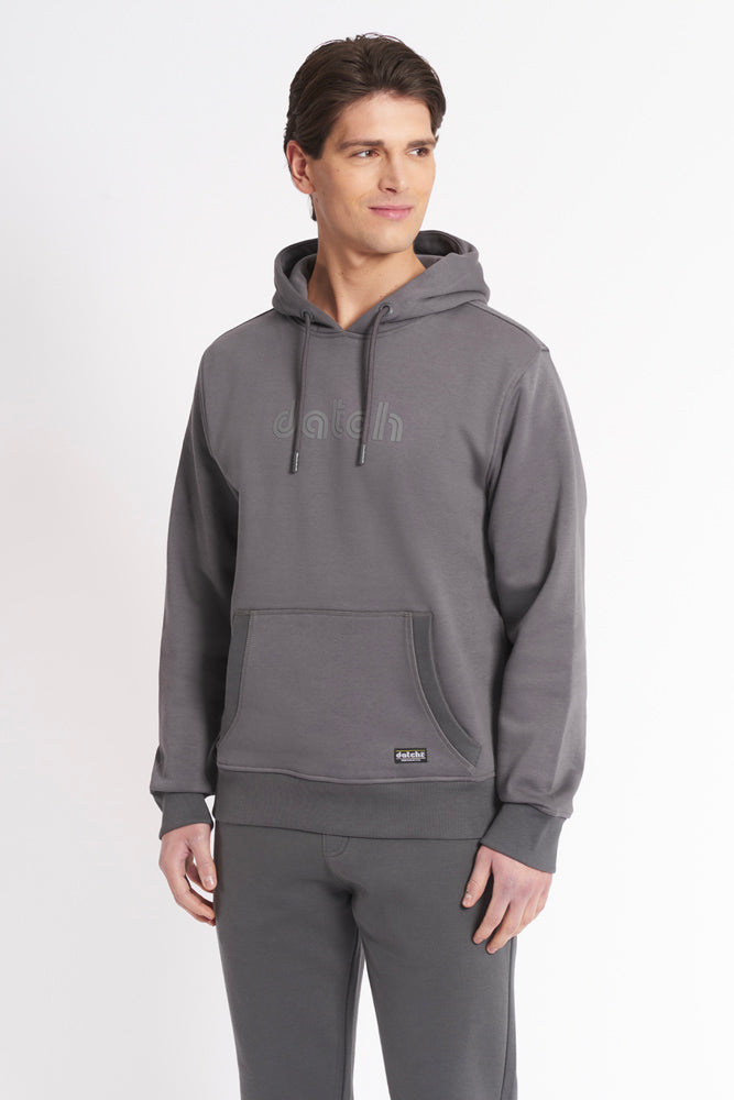 Felpa con cappuccio e logo centrale