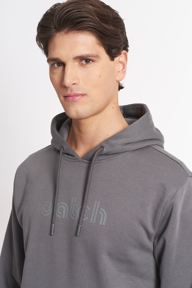 Felpa con cappuccio e logo centrale