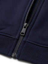 Felpa in piquet con cappuccio e zip
