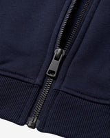 Felpa in piquet con cappuccio e zip