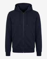 Felpa in piquet con cappuccio e zip