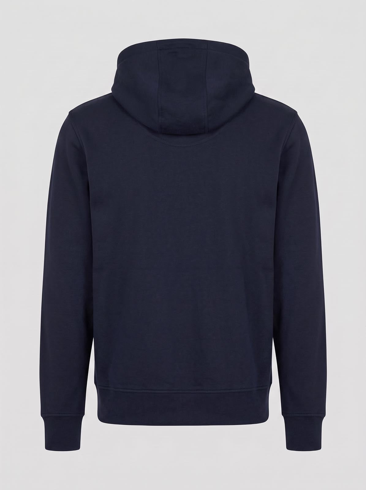 Felpa in piquet con cappuccio e zip