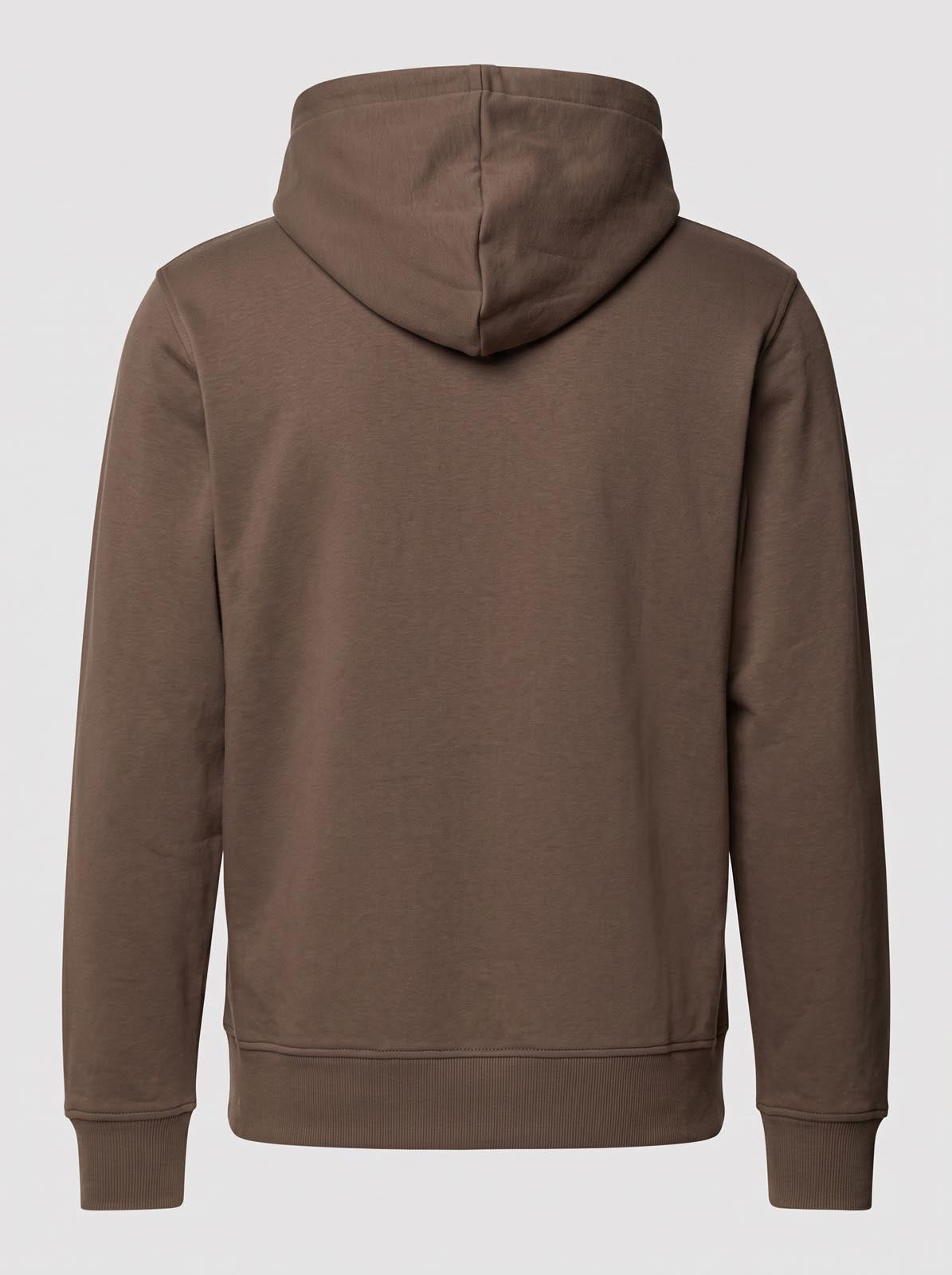 Felpa in piquet con cappuccio e zip