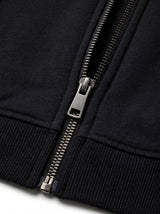 Felpa in piquet con cappuccio e zip