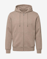 Felpa in piquet con cappuccio e zip
