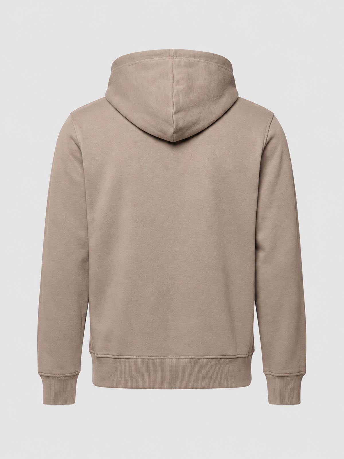 Felpa in piquet con cappuccio e zip