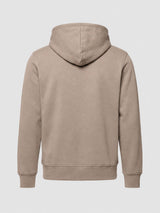Felpa in piquet con cappuccio e zip