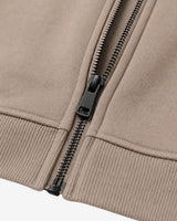 Felpa in piquet con cappuccio e zip