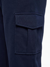 Pantaloni cargo in felpa di piquet