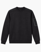 Felpa girocollo in interlock con inserti in nylon