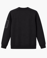 Felpa girocollo in interlock con inserti in nylon