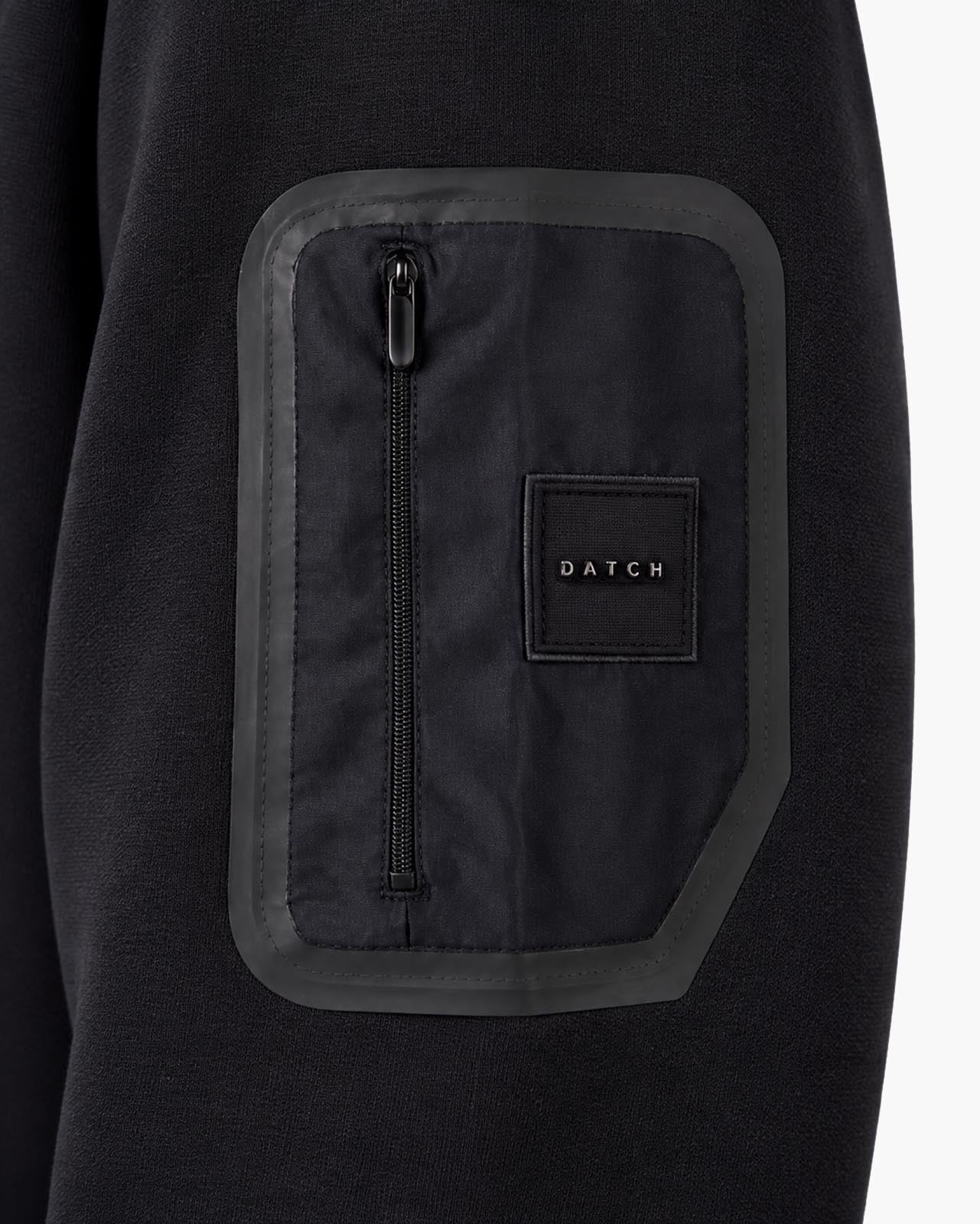 Felpa girocollo in interlock con inserti in nylon