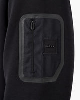 Felpa girocollo in interlock con inserti in nylon