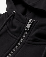 Felpa in interlock con cappuccio e inserti in nylon