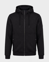 Felpa in interlock con cappuccio e inserti in nylon