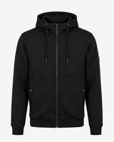 Felpa in interlock con cappuccio e inserti in nylon