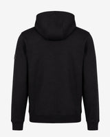 Felpa in interlock con cappuccio e inserti in nylon