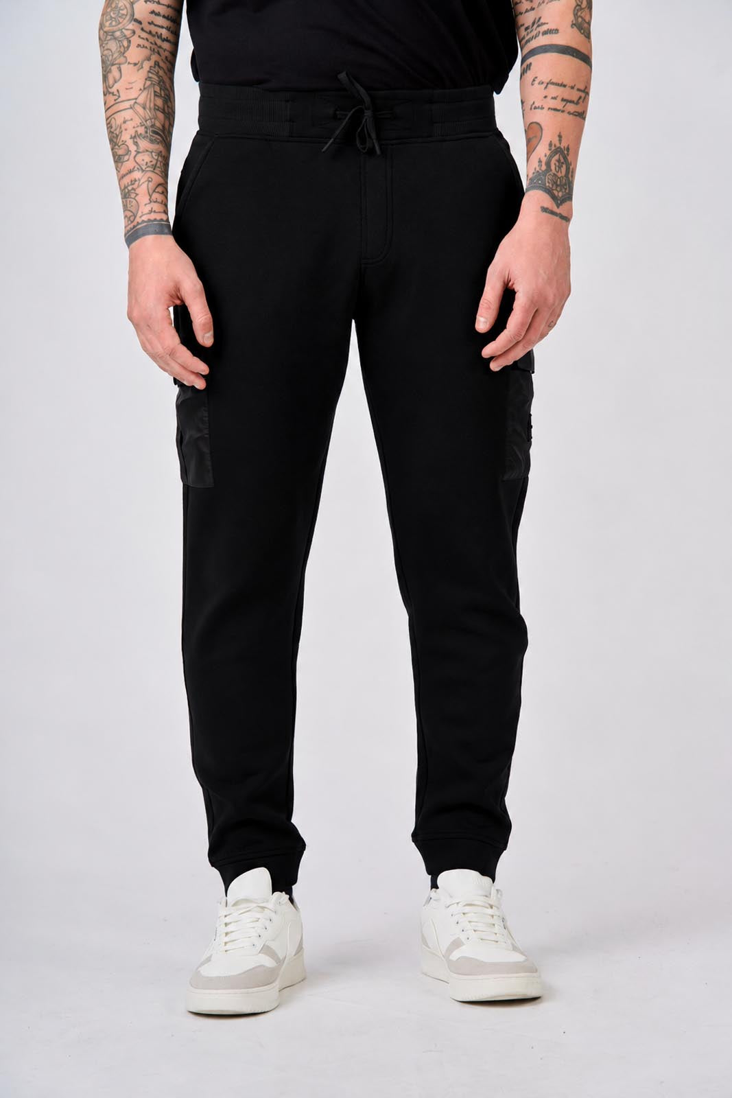 Pantaloni cargo in interlock