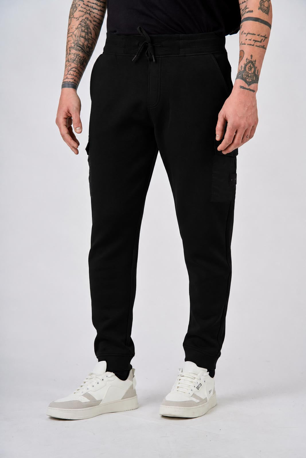 Pantaloni cargo in interlock