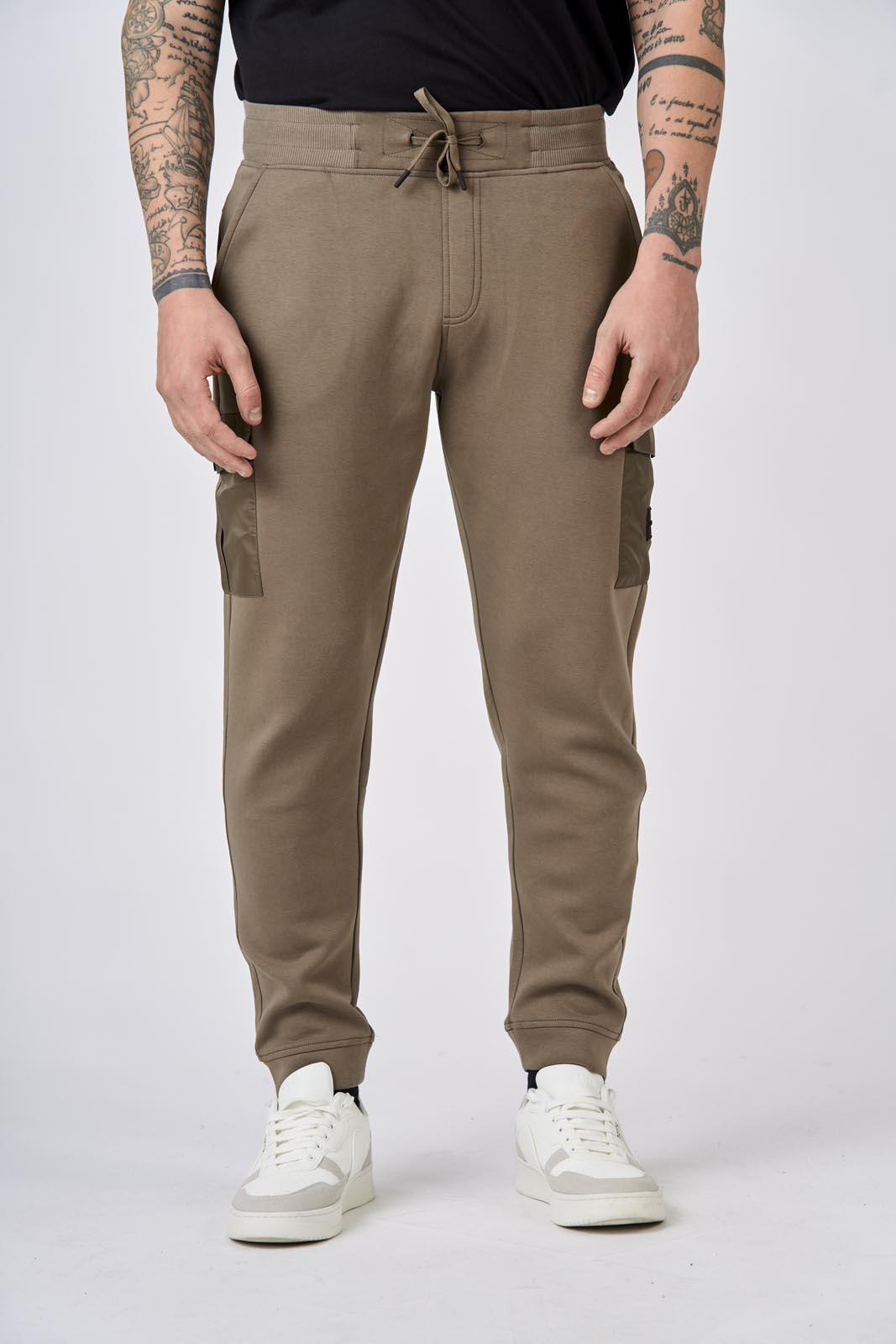 Pantaloni cargo in interlock