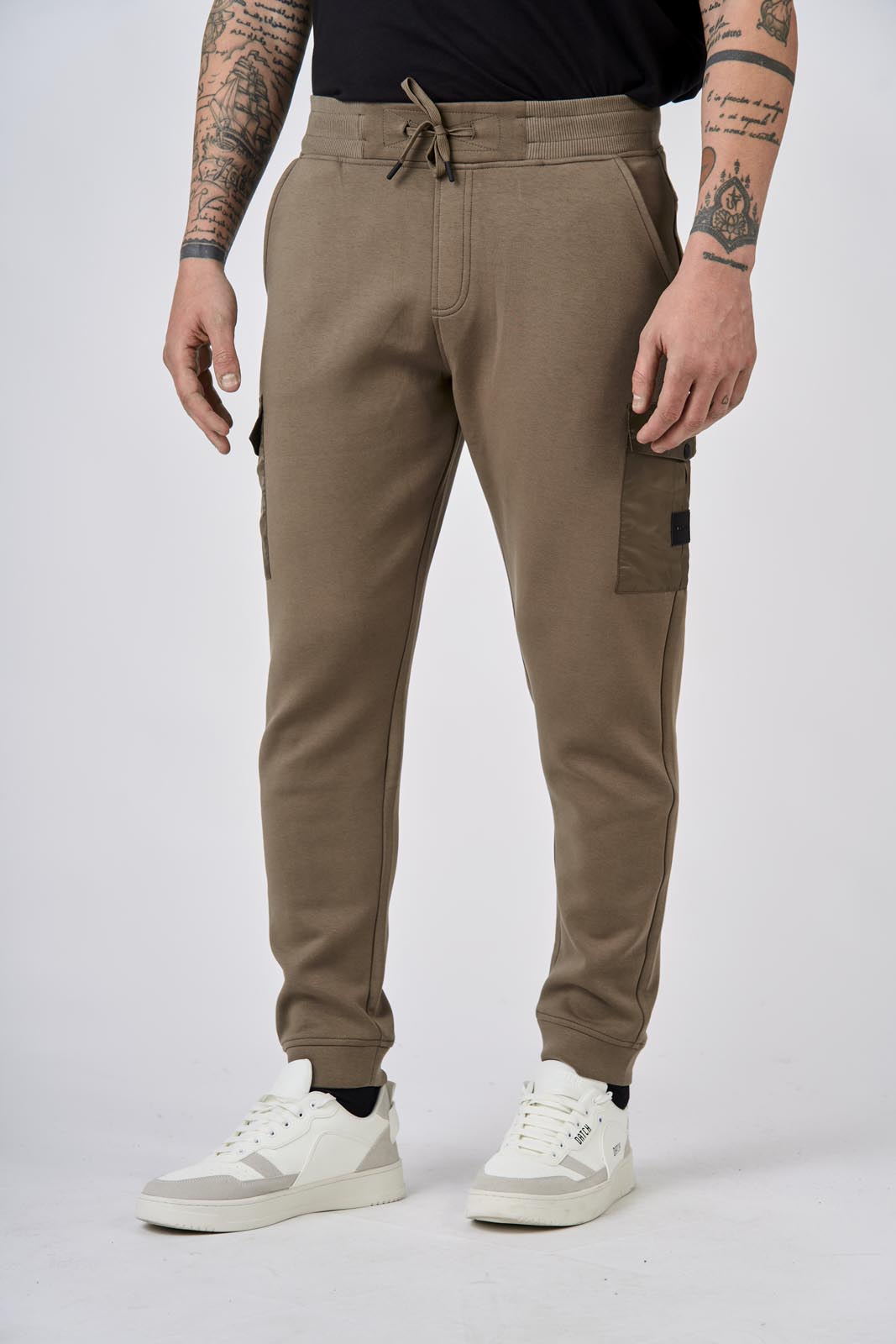 Pantaloni cargo in interlock