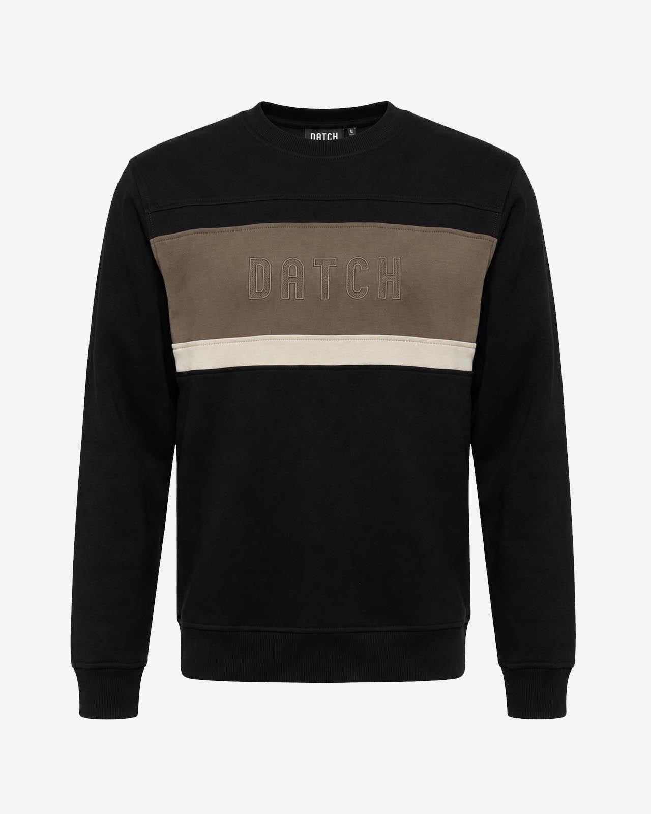 Felpa girocollo in interlock color block