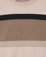 Felpa girocollo in interlock color block