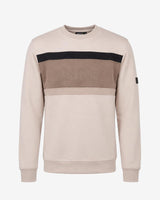 Felpa girocollo in interlock color block