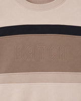 Felpa girocollo in interlock color block