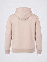 Felpa con cappuccio e zip in interlock