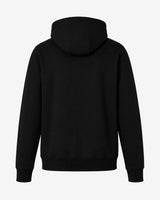 Felpa con cappuccio e zip in interlock