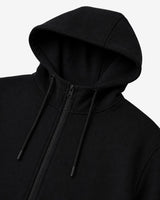 Felpa con cappuccio e zip in interlock