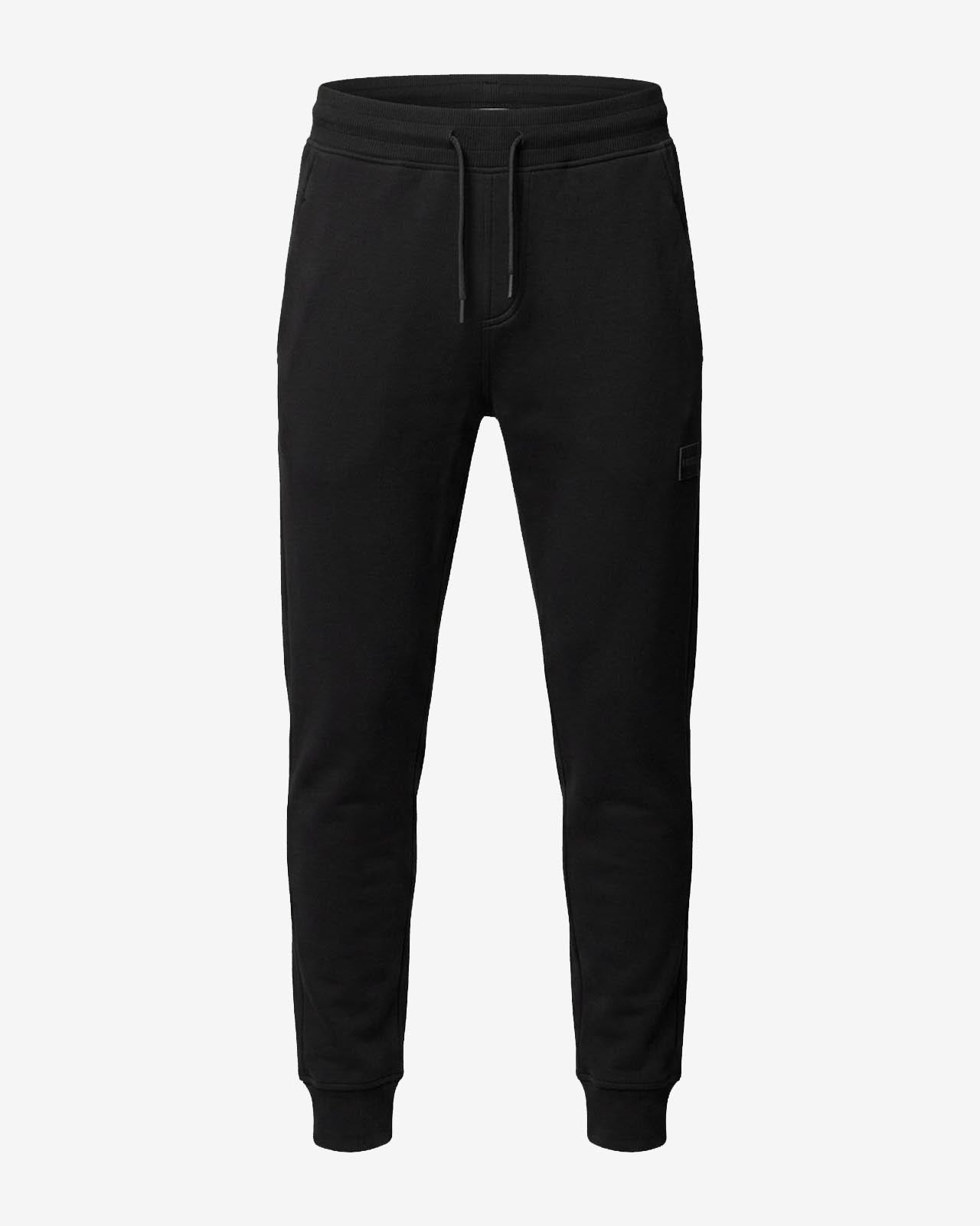 Pantaloni in felpa di interlock con patch logo