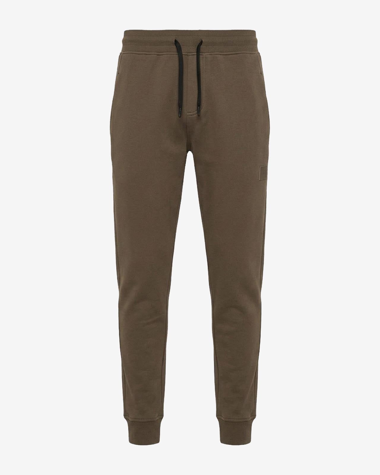 Pantaloni in felpa di interlock con patch logo