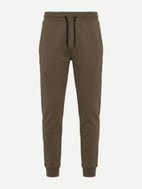 Pantaloni in felpa di interlock con patch logo