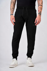 Pantaloni in felpa di interlock con patch logo