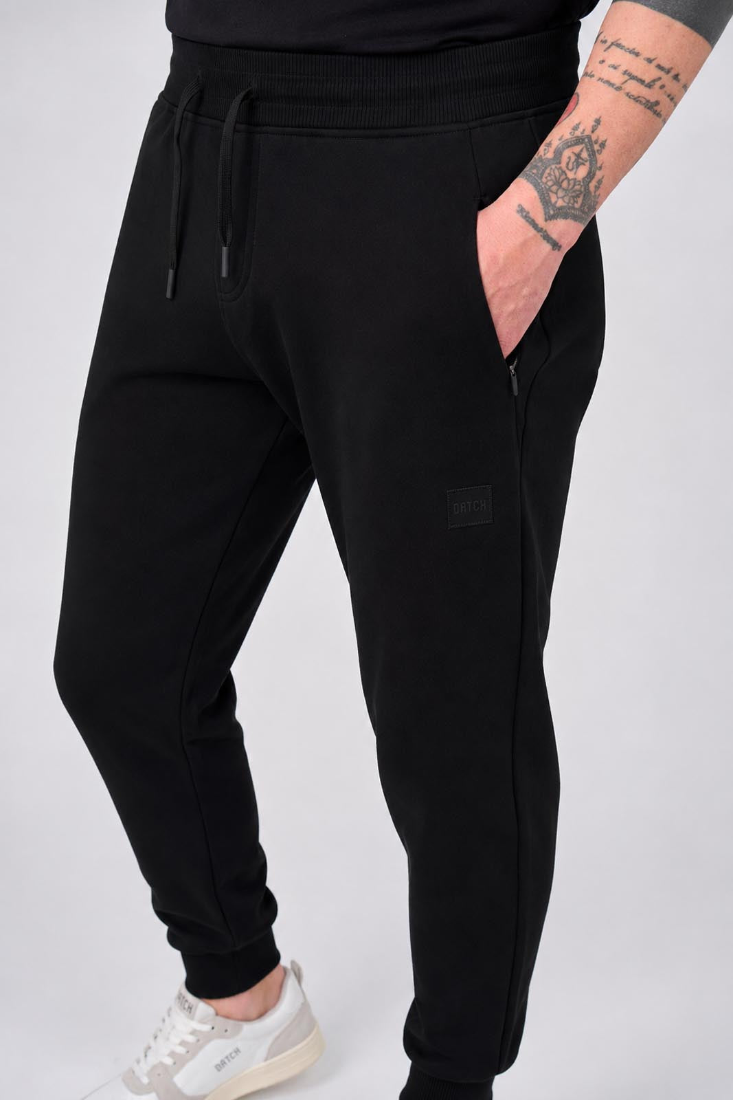 Pantaloni in felpa di interlock con patch logo