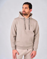 Felpa con cappuccio in interlock con tasche
