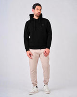 Felpa con cappuccio in interlock con tasche
