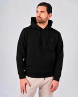Felpa con cappuccio in interlock con tasche